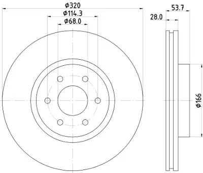 Artesanal Disco de freno HELLA 8DD 355 131-401
